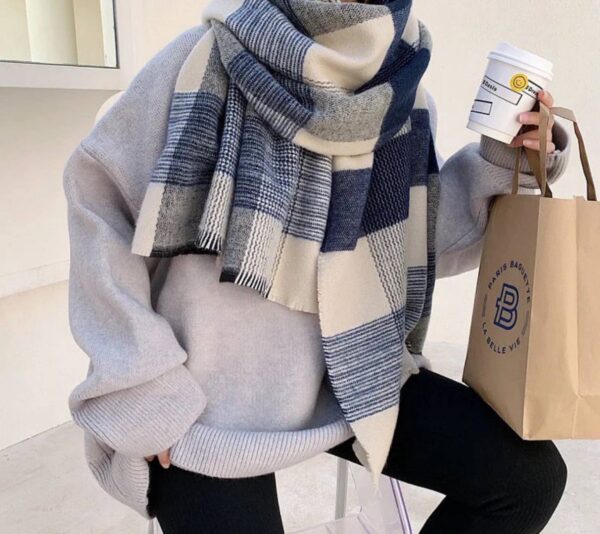 شال zara navy - Image 2