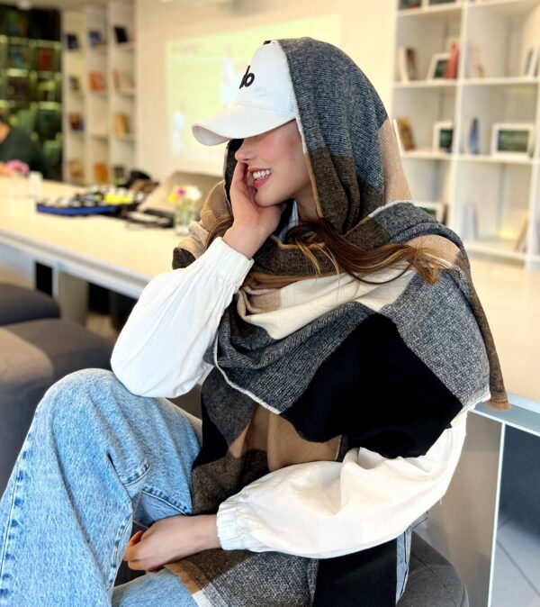 شال موهر squer zara - Image 2