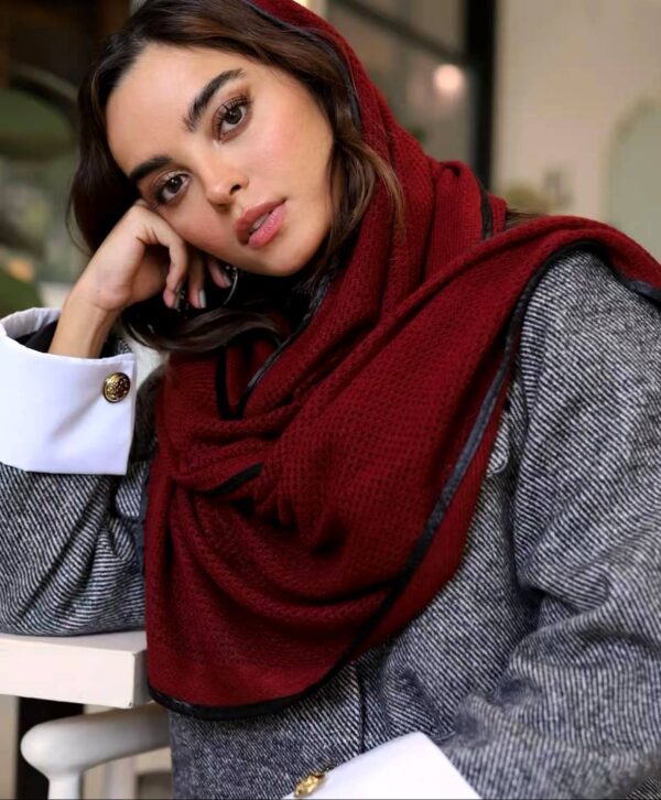 شال  بافتنی  لبه  دوخت مادمازل الیزه 🔥 - Image 2