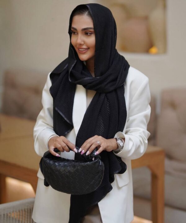 شال  بافتنی  لبه  دوخت مادمازل الیزه 🔥 - Image 6